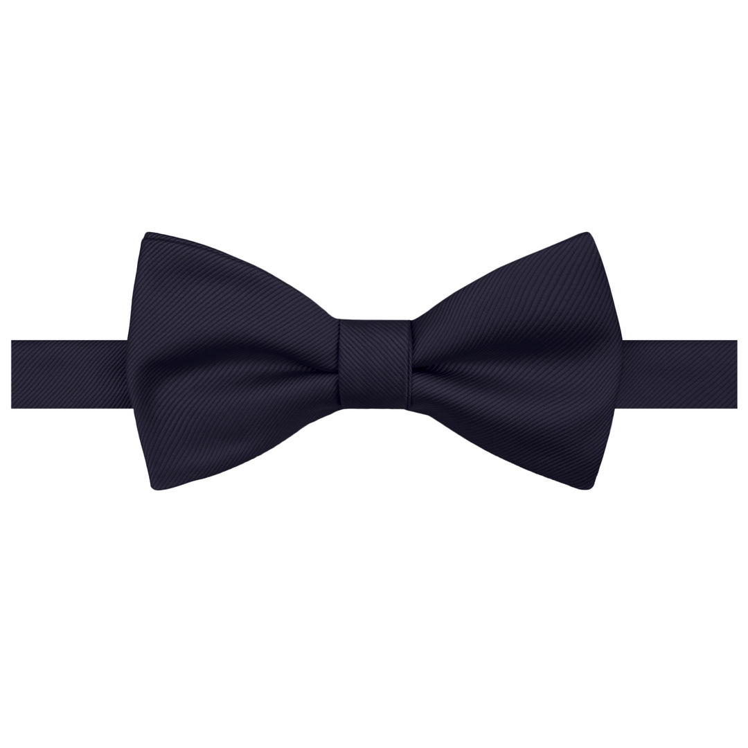 Silk Blend Solid Self-Tie Bow Tie - Navy Blue