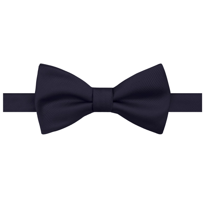 Silk Blend Solid Self-Tie Bow Tie - Navy Blue