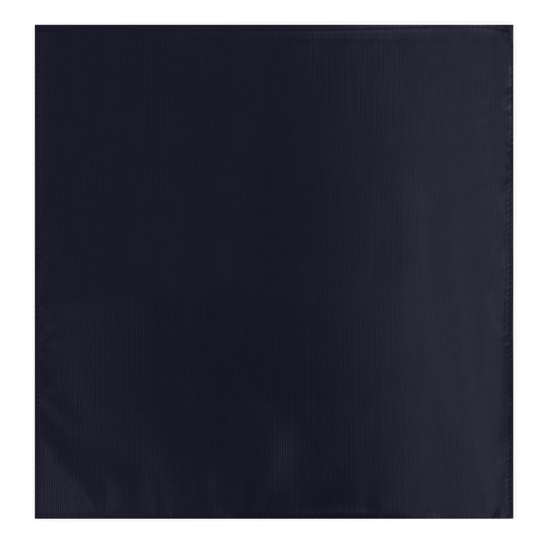 Silk Blend Solid Pocket Square - Navy Blue