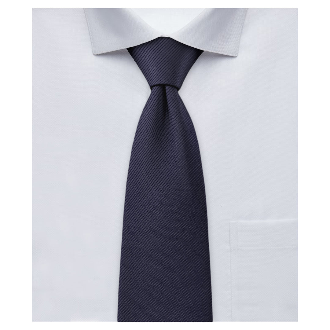 Wedding Silk Blend Solid Tie - Navy Blue