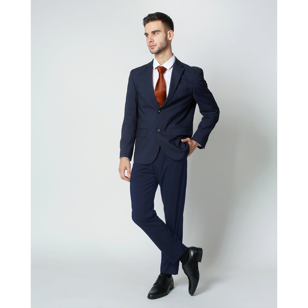 Silk Blend Solid Tie - Rust
