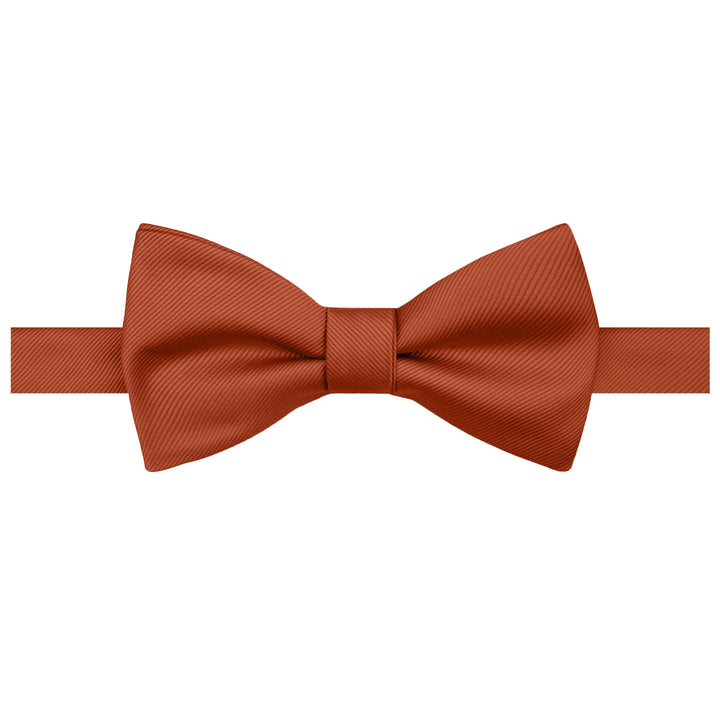 Silk Blend Solid Self-Tie Bow Tie - Rust