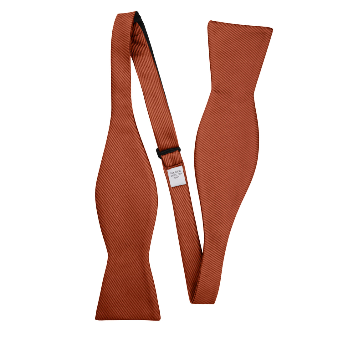 Silk Blend Solid Self-Tie Bow Tie - Rust