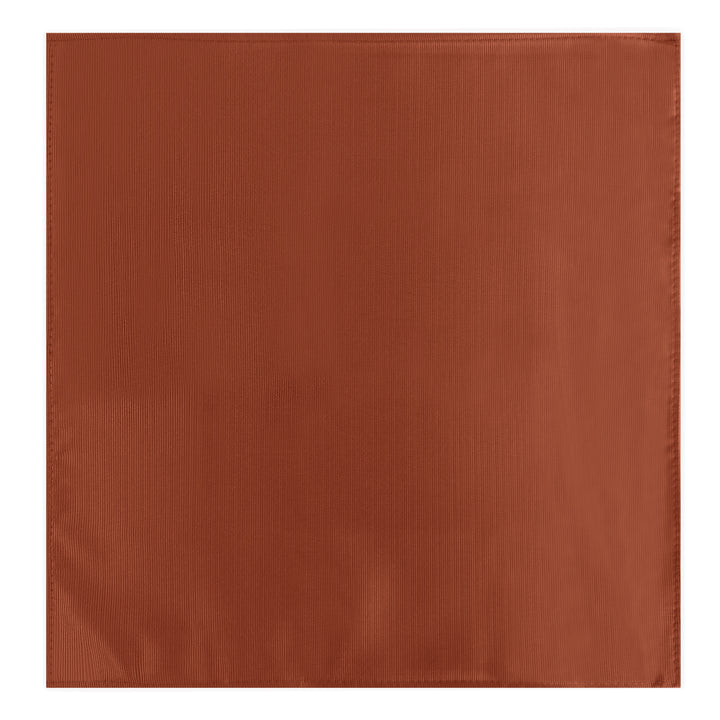Silk Blend Solid Pocket Square - Rust