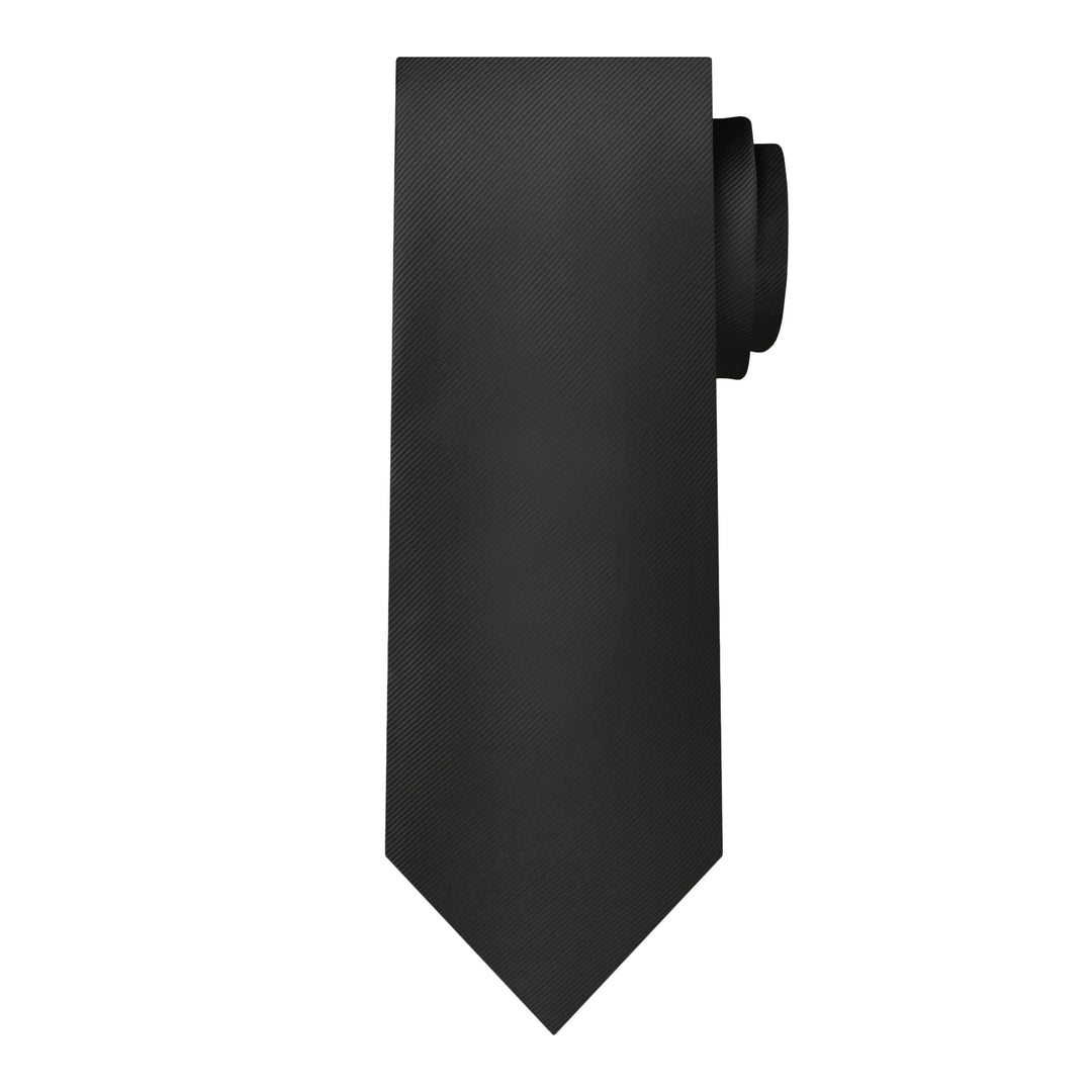 Silk Blend Solid Tie - Charcoal Gray