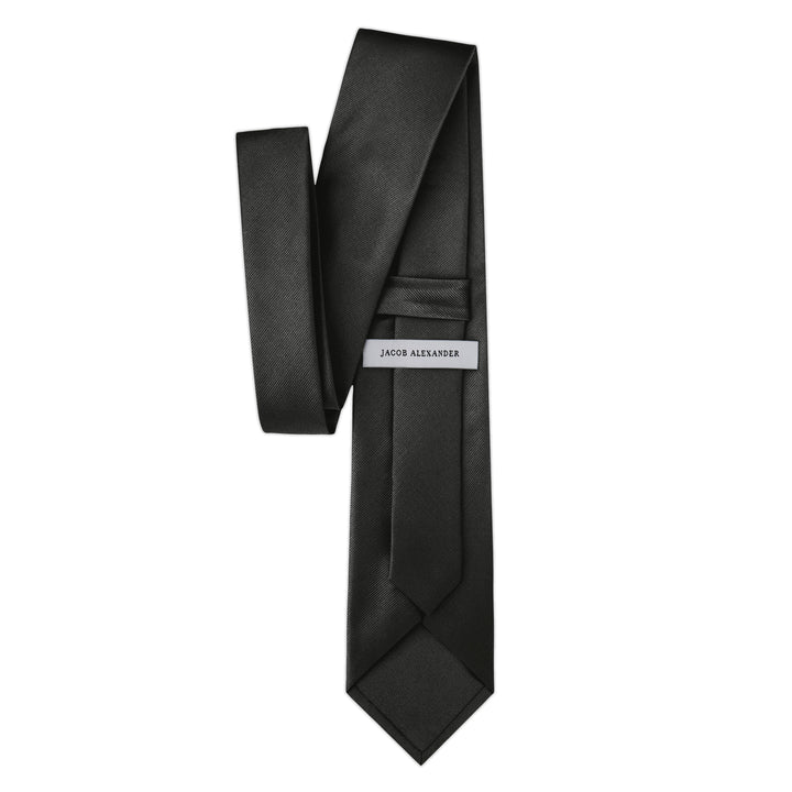 Silk Blend Solid Tie - Charcoal Gray