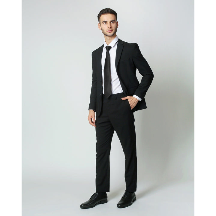 Silk Blend Solid Tie - Charcoal Gray