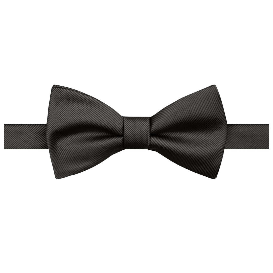 Silk Blend Solid Self-Tie Bow Tie - Charcoal Gray