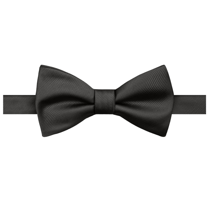 Silk Blend Solid Self-Tie Bow Tie - Charcoal Gray