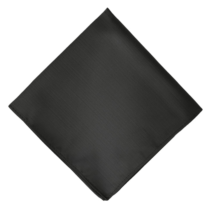Silk Blend Solid Pocket Square - Charcoal Gray