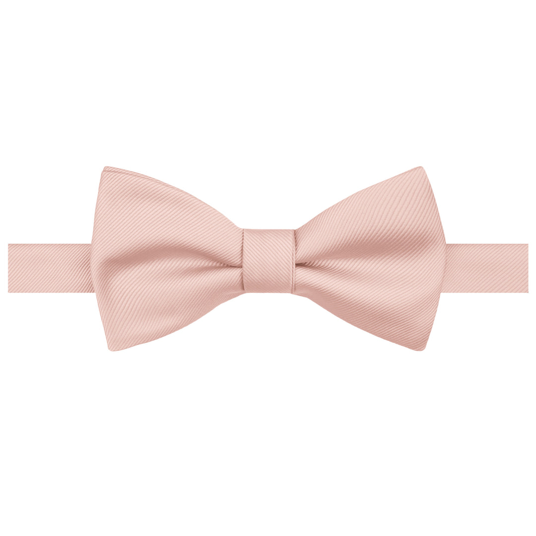 Silk Blend Solid Self-Tie Bow Tie - Bridal Pink