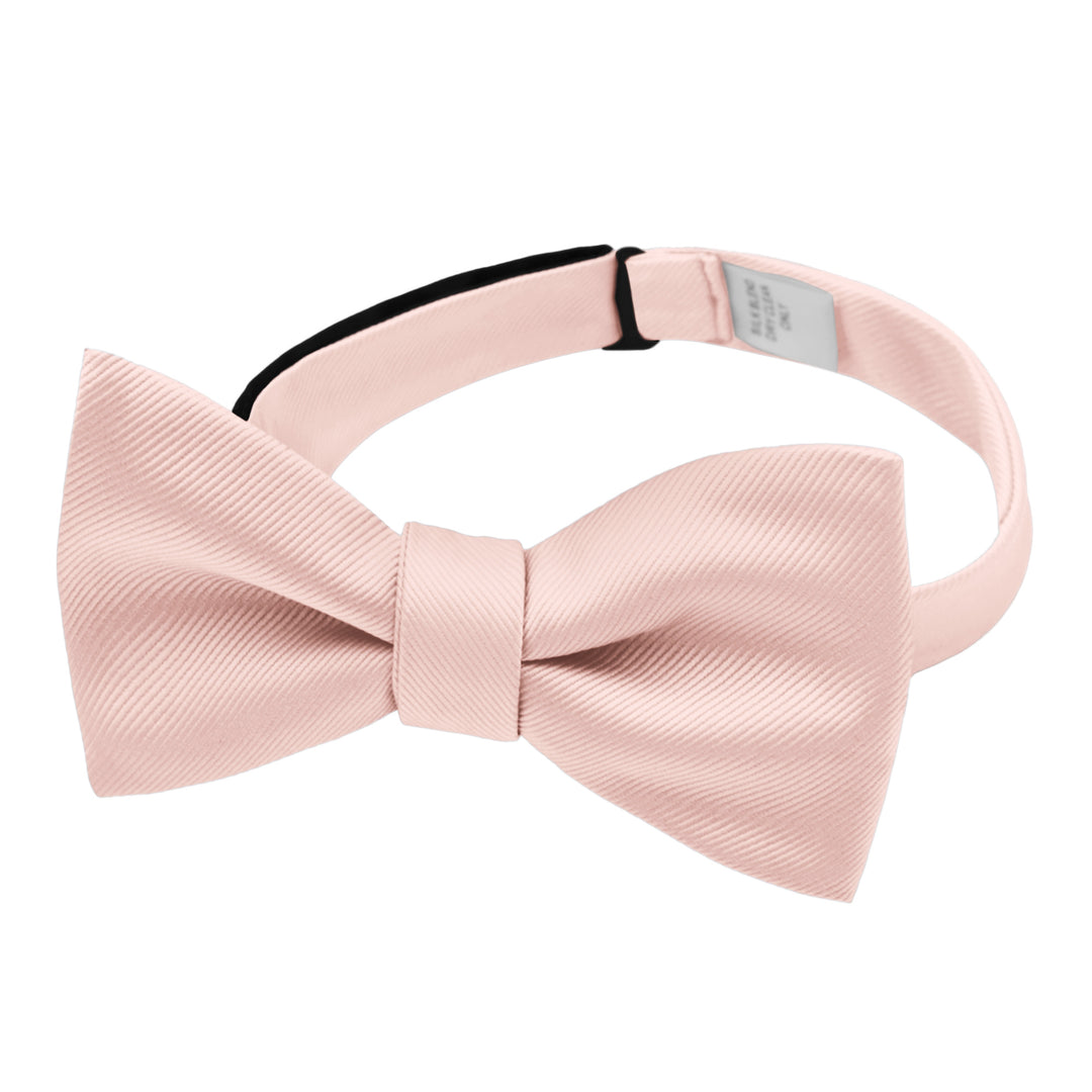Wedding Silk Blend Solid Self-Tie Bow Tie - Bridal Pink
