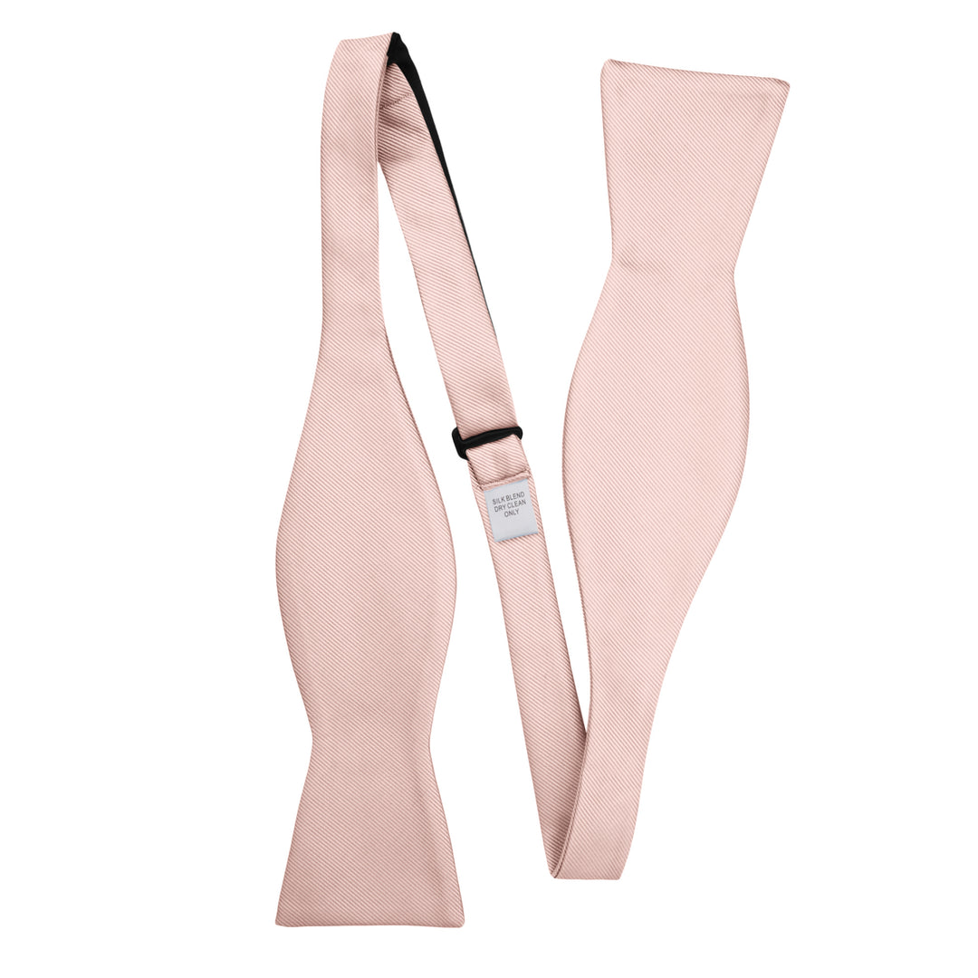 Silk Blend Solid Self-Tie Bow Tie - Bridal Pink