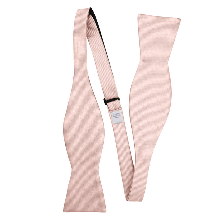 Silk Blend Solid Self-Tie Bow Tie - Bridal Pink