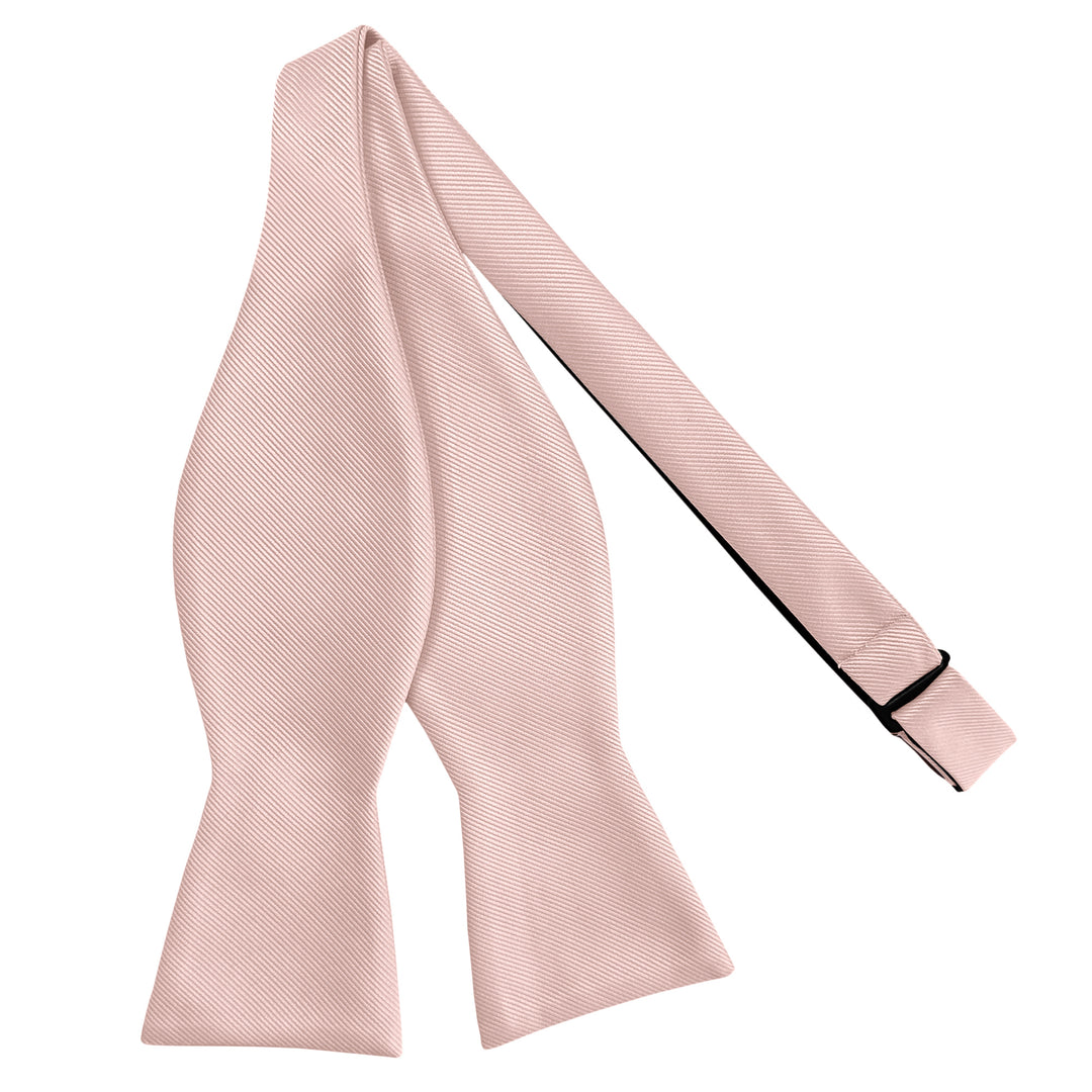 Silk Blend Solid Self-Tie Bow Tie - Bridal Pink
