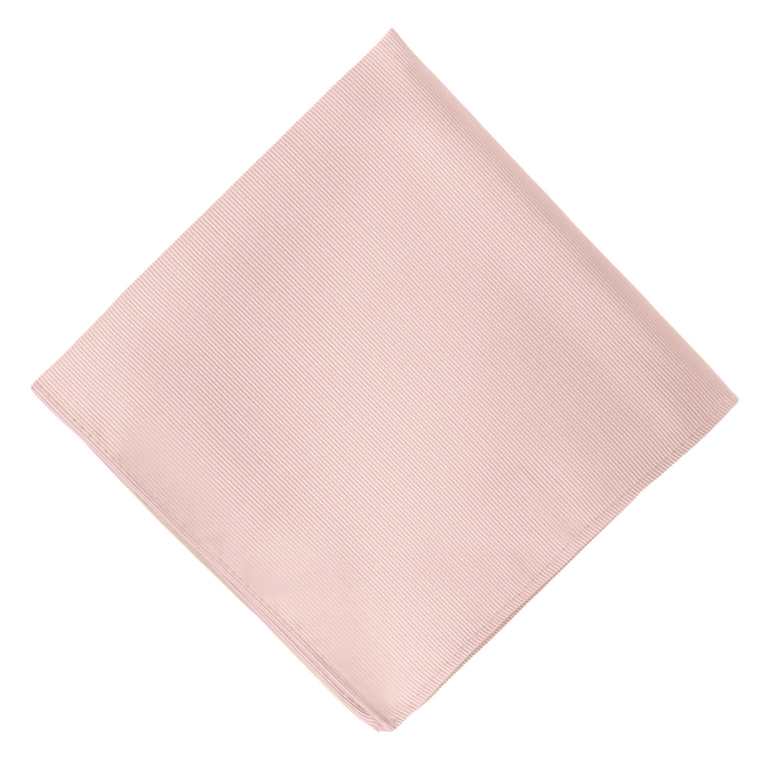 Silk Blend Solid Pocket Square - Bridal Pink