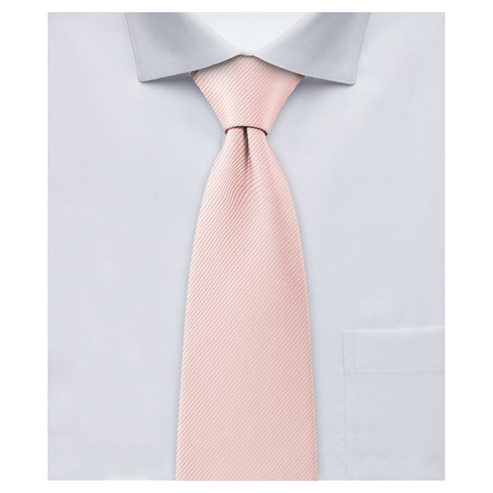Silk Blend Solid Tie - Bridal Pink