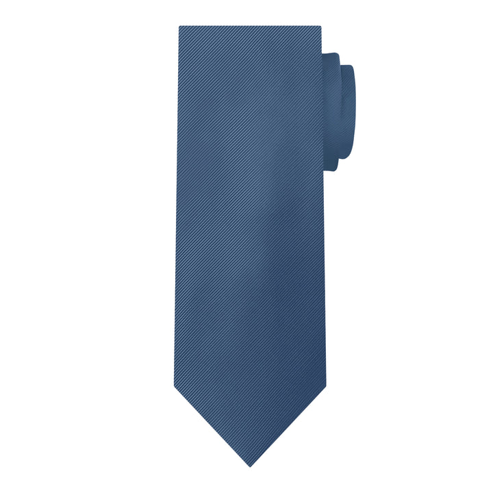 Silk Blend Solid Tie - Steel Blue