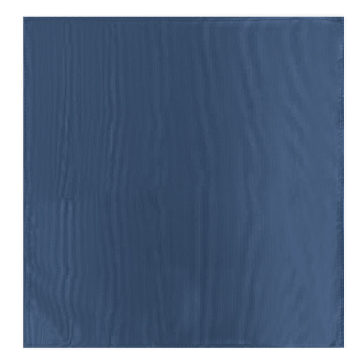 Silk Blend Solid Pocket Square - Steel Blue
