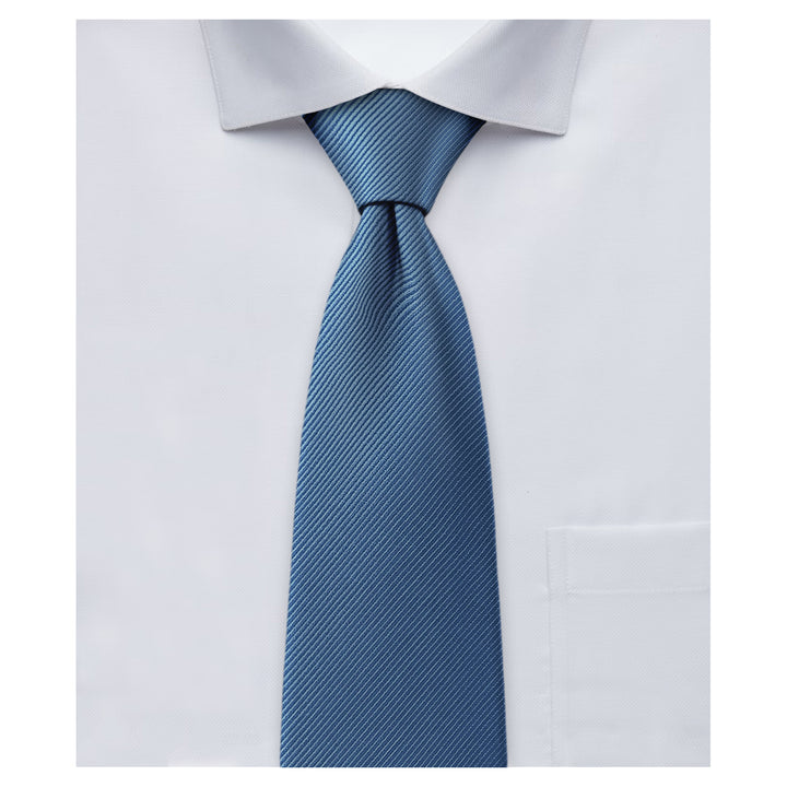 Silk Blend Solid Tie - Steel Blue