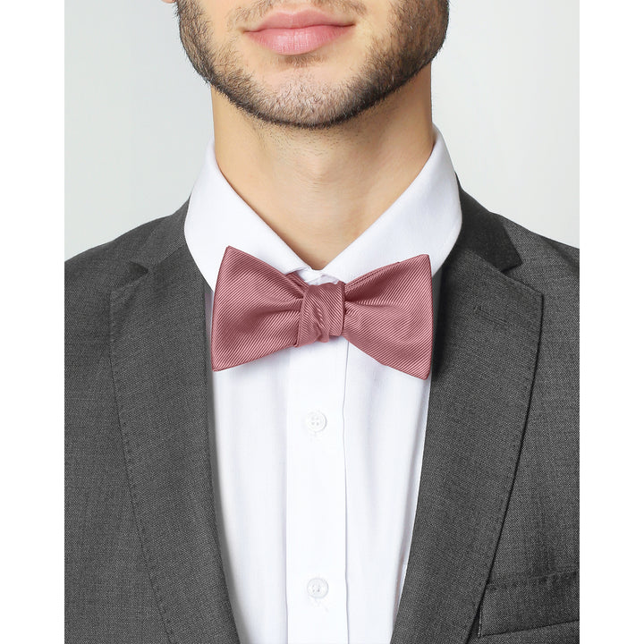 Silk Blend Solid Self-Tie Bow Tie - Dusty Rose