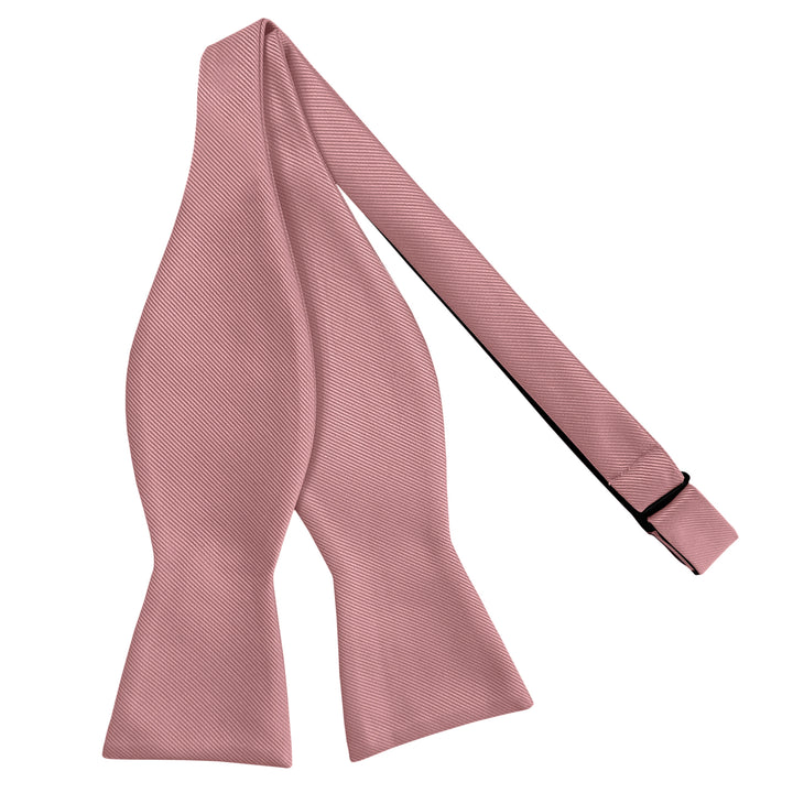 Silk Blend Solid Self-Tie Bow Tie - Dusty Rose