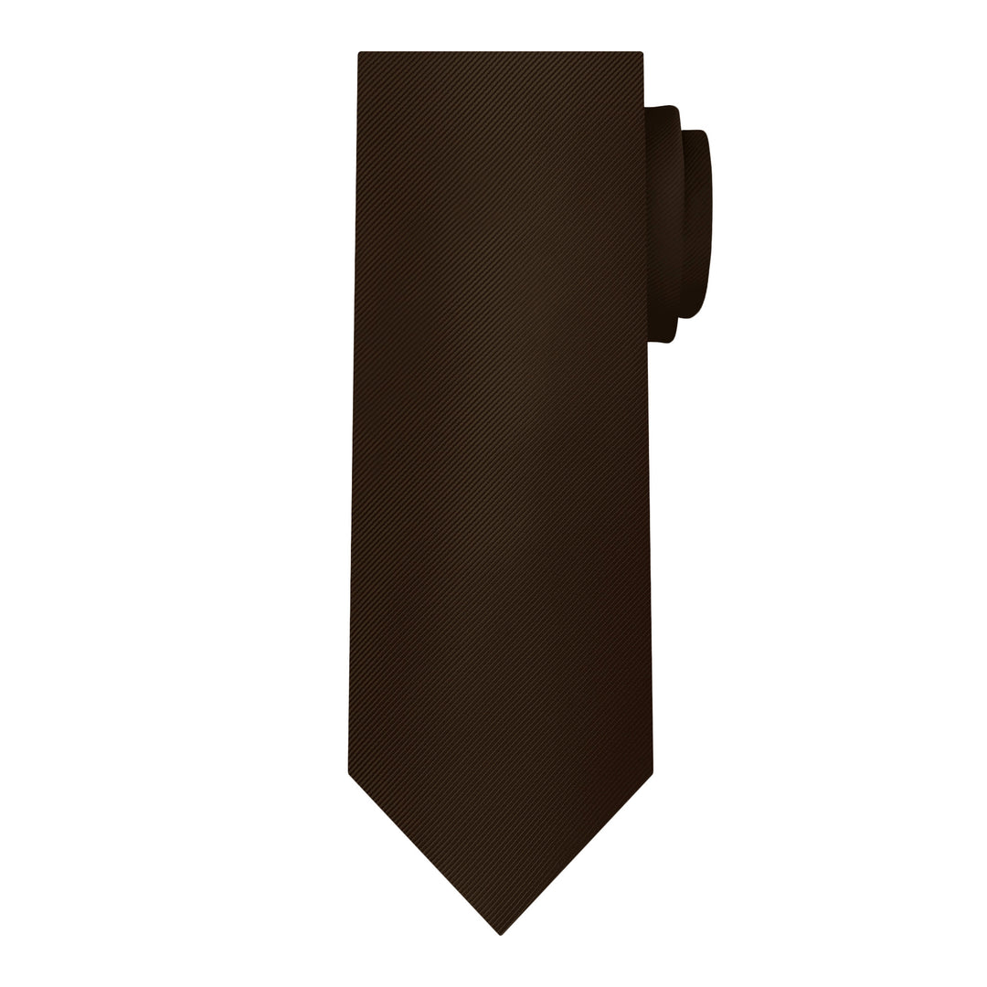 Silk Blend Solid Tie - Espresso