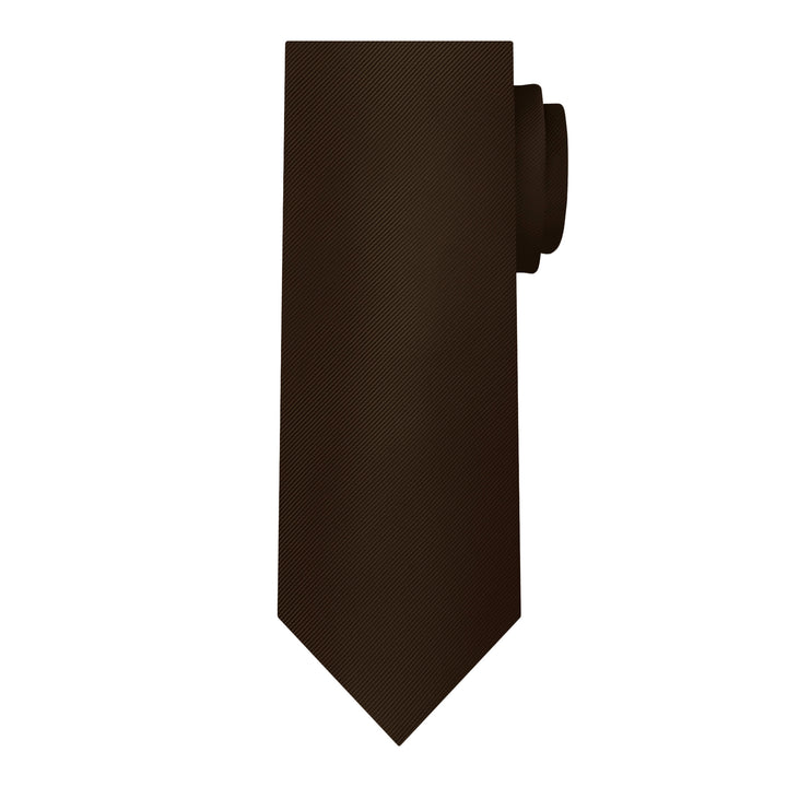 Silk Blend Solid Tie - Espresso
