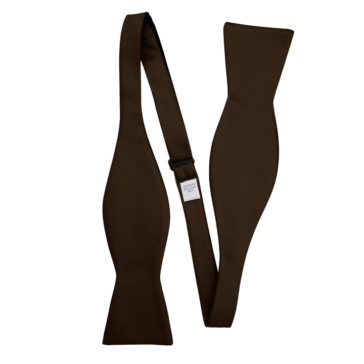 Silk Blend Solid Self-Tie Bow Tie - Espresso