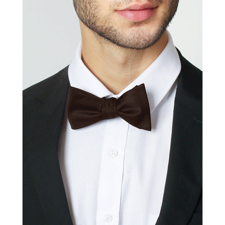 Silk Blend Solid Self-Tie Bow Tie - Espresso