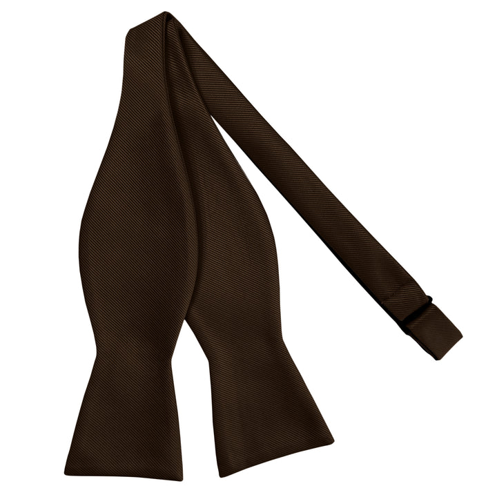 Silk Blend Solid Self-Tie Bow Tie - Espresso