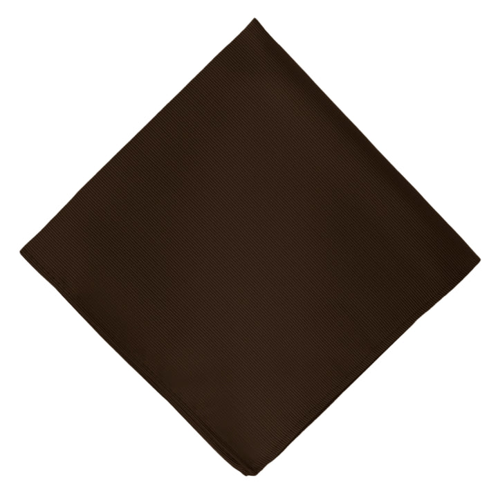 Silk Blend Solid Pocket Square - Espresso