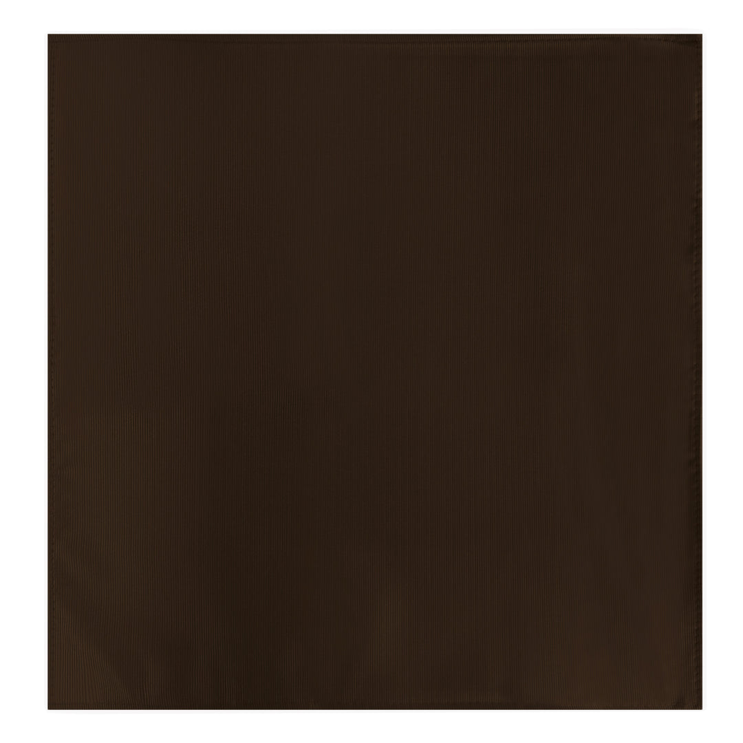 Wedding Silk Blend Solid Pocket Square - Espresso