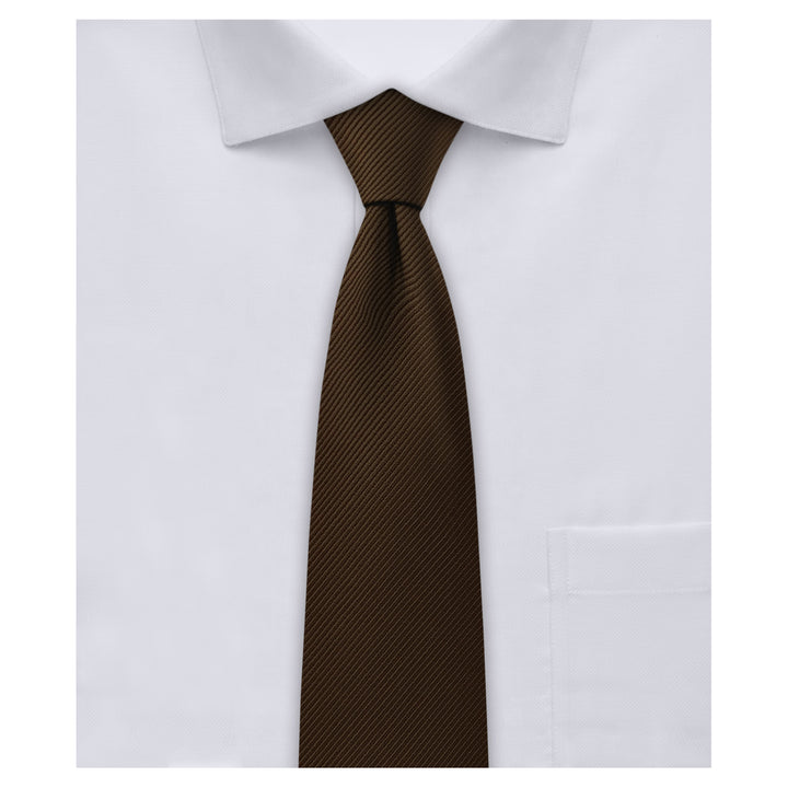 Silk Blend Solid Slim Tie - Espresso