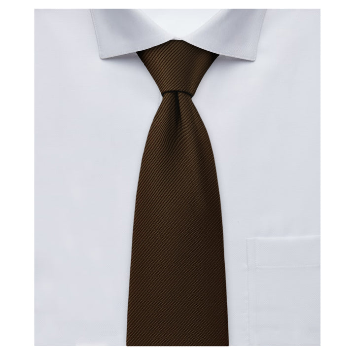 Silk Blend Solid Tie - Espresso