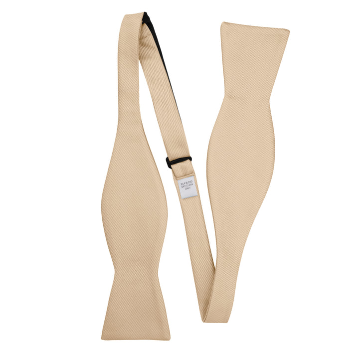 Silk Blend Solid Self-Tie Bow Tie - Royal Gold