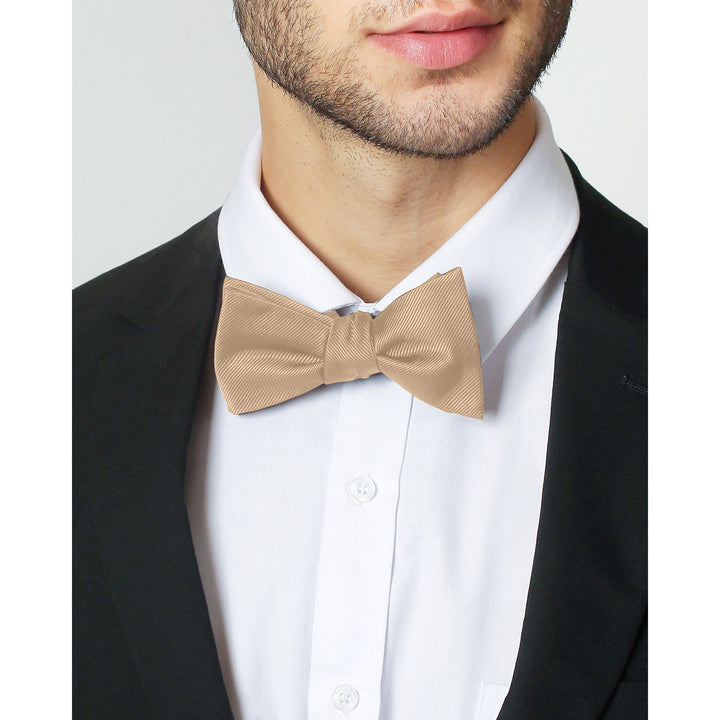 Silk Blend Solid Self-Tie Bow Tie - Royal Gold