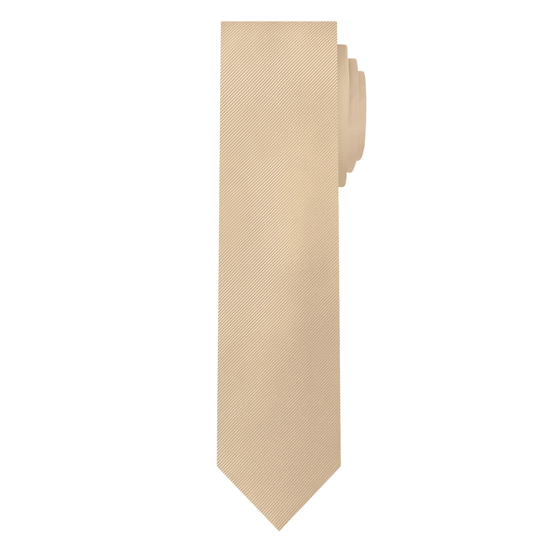 Silk Blend Solid Slim Tie - Royal Gold