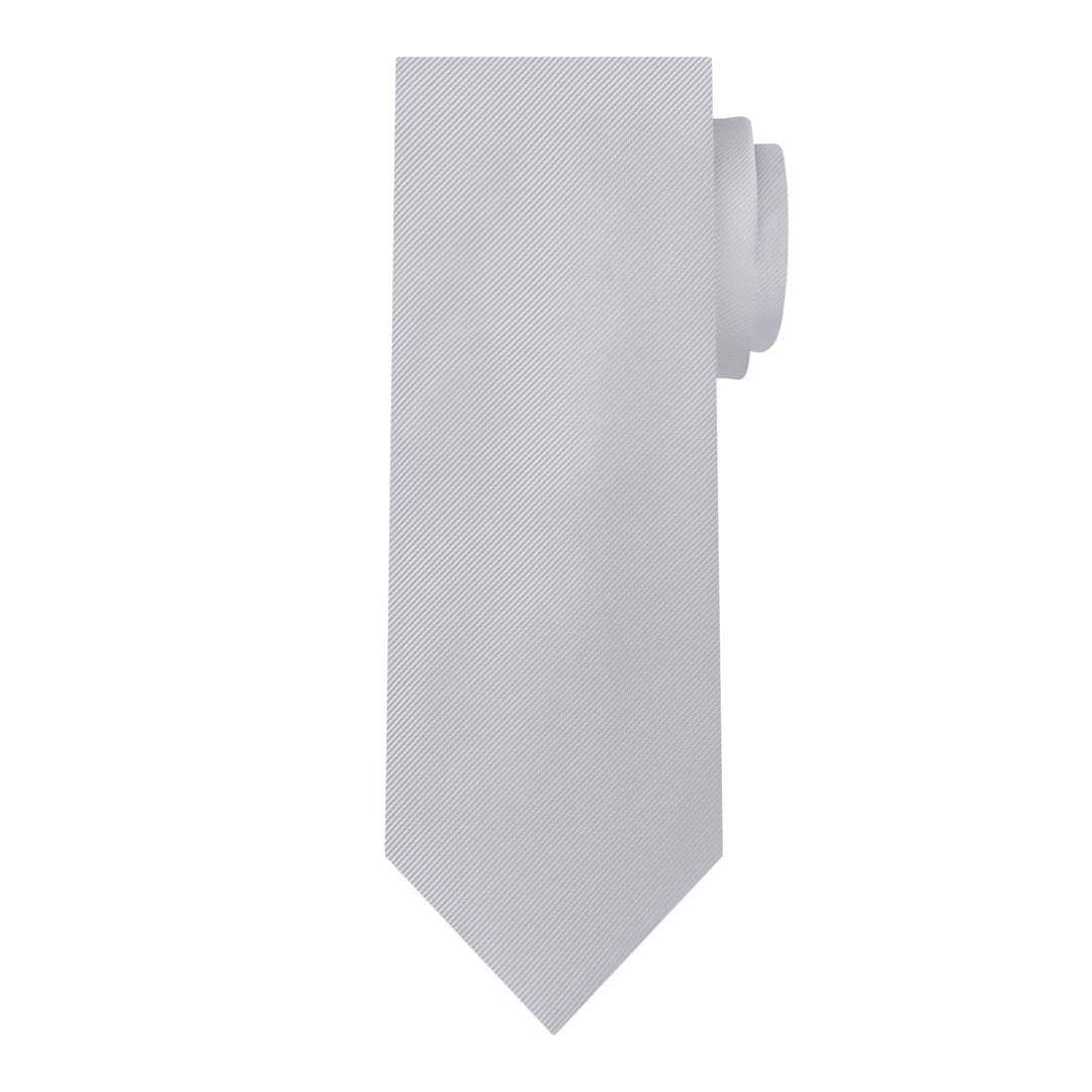 Silk Blend Solid Tie - Pewter Gray