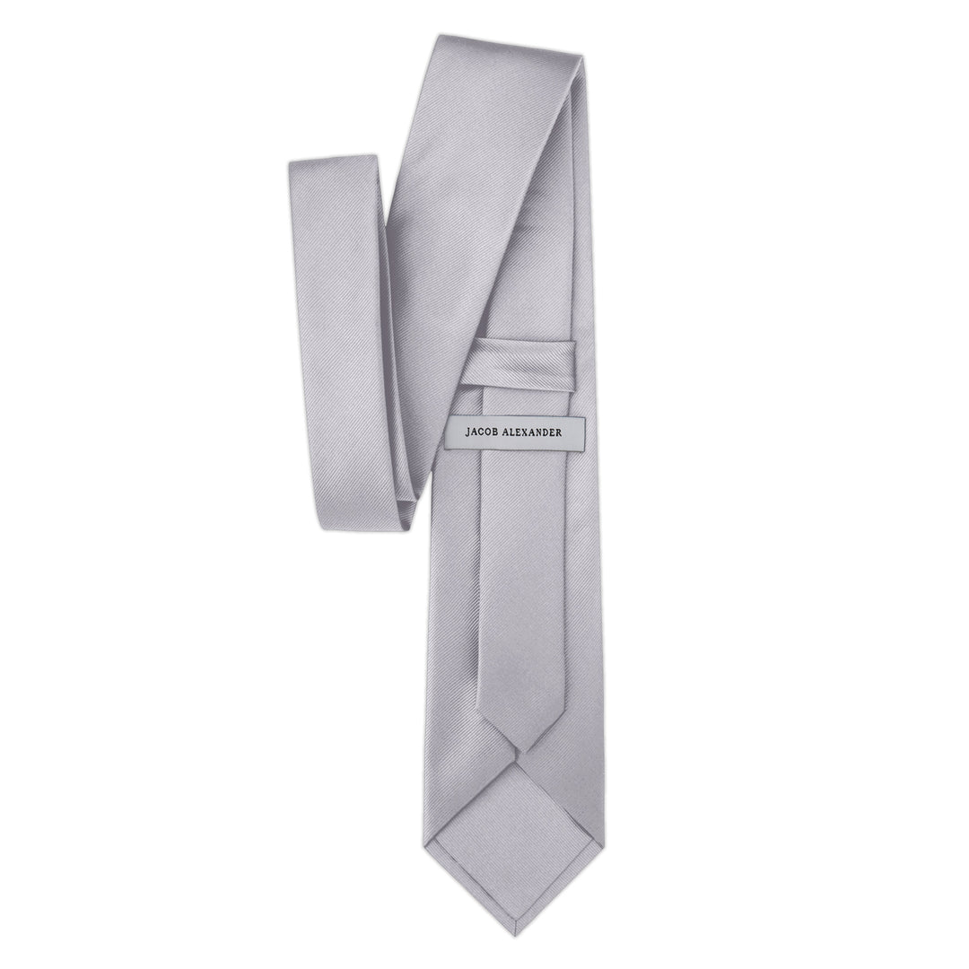 Silk Blend Solid Tie - Pewter Gray