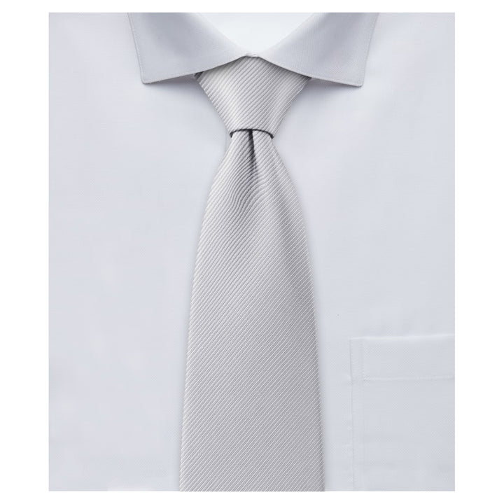 Silk Blend Solid Tie - Pewter Gray