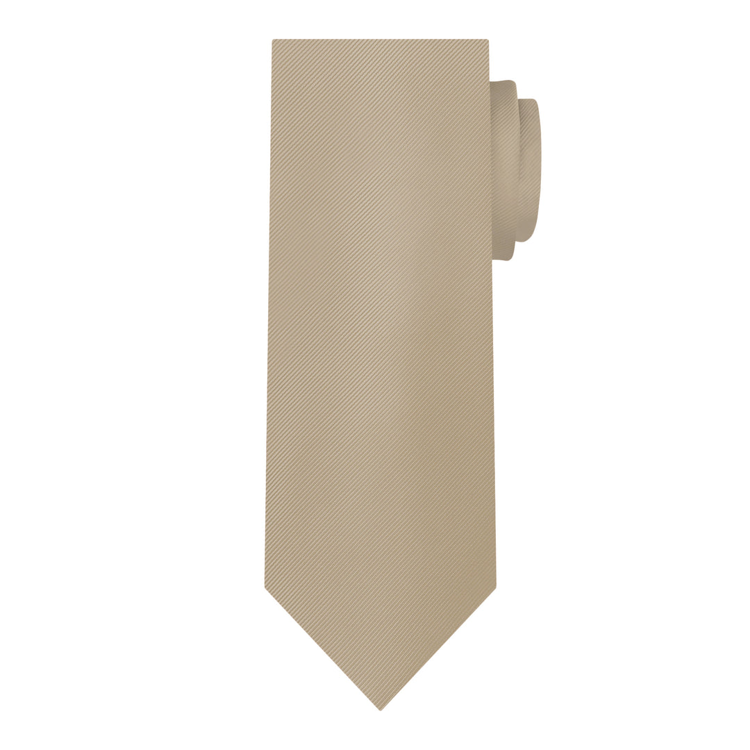 Silk Blend Solid Tie - Biscotti