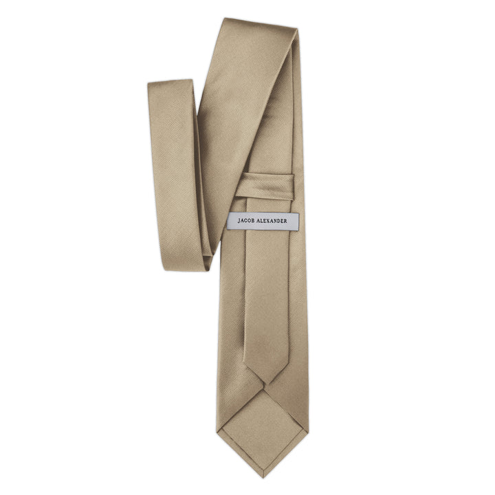 Silk Blend Solid Tie - Biscotti
