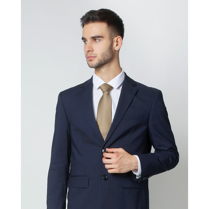 Silk Blend Solid Tie - Biscotti