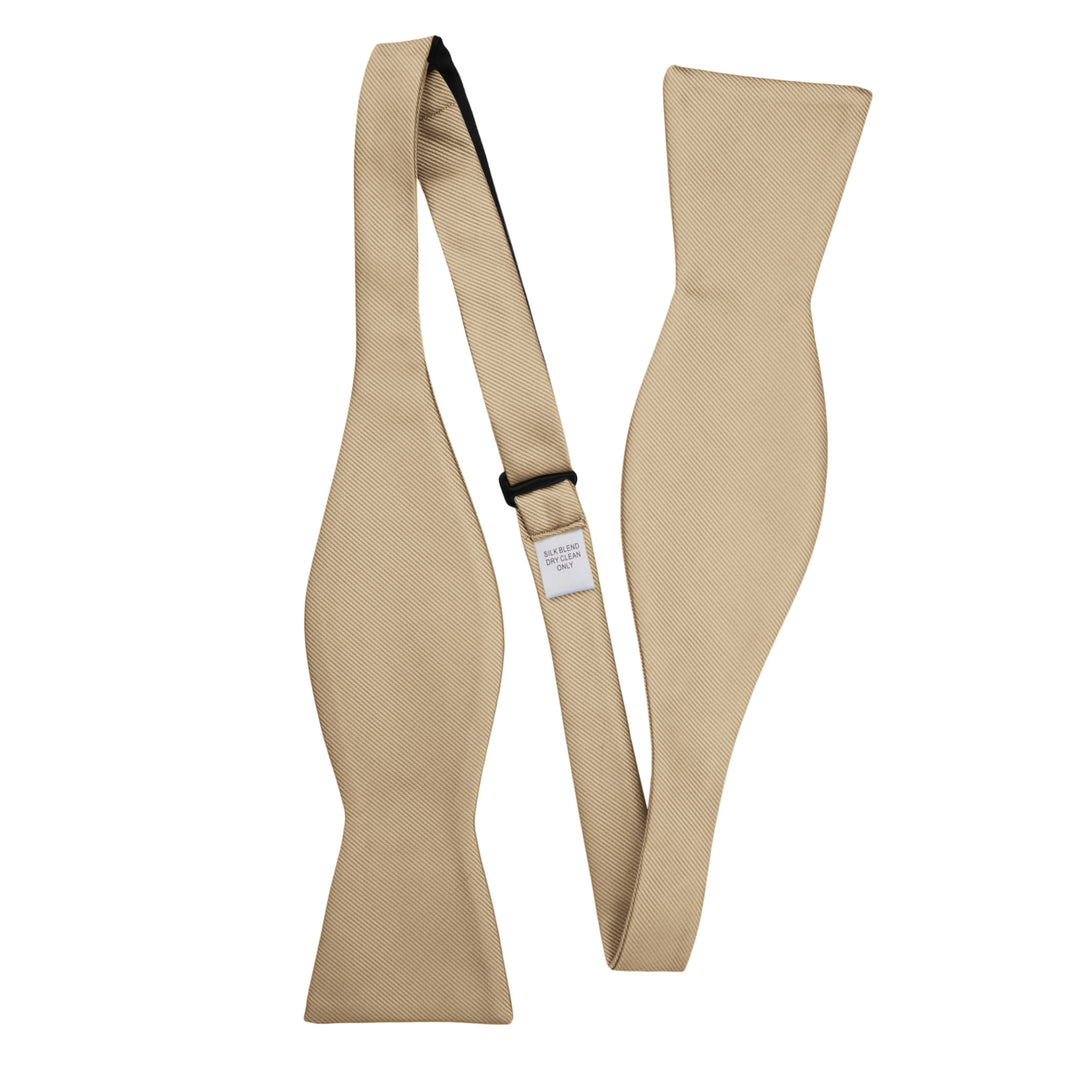 Silk Blend Solid Self-Tie Bow Tie - Biscotti