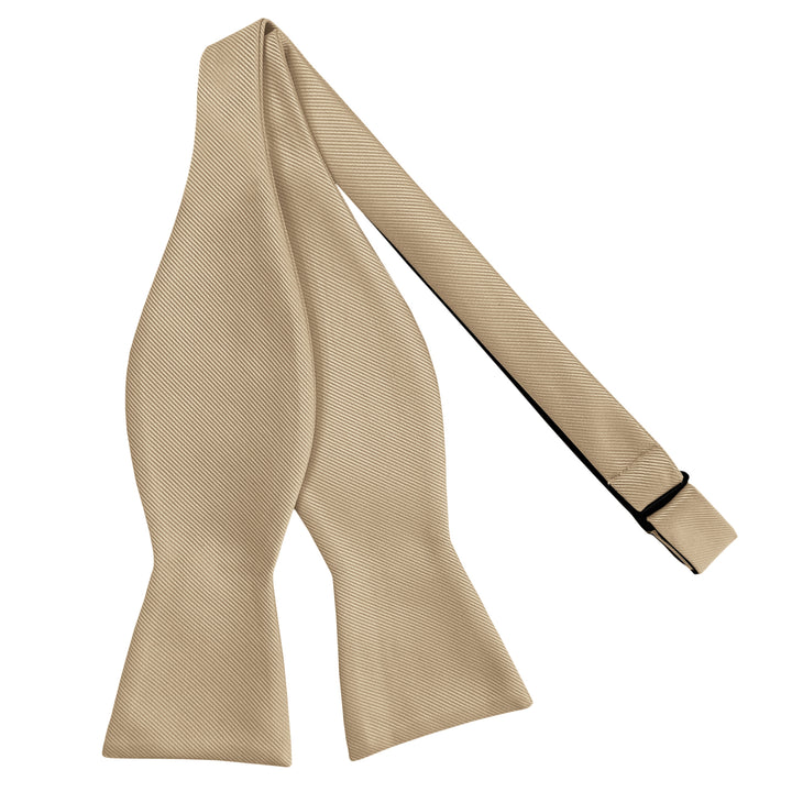 Silk Blend Solid Self-Tie Bow Tie - Biscotti