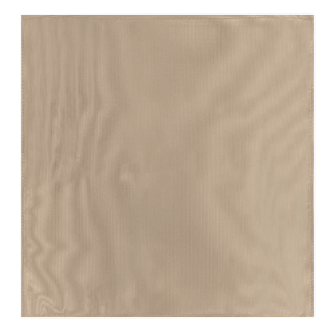 Wedding Silk Blend Solid Pocket Square - Biscotti