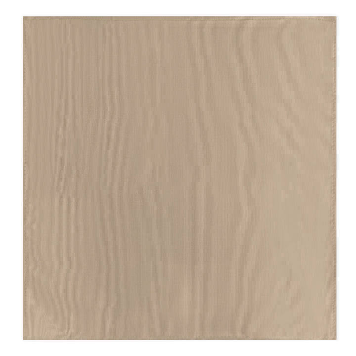Silk Blend Solid Pocket Square - Biscotti