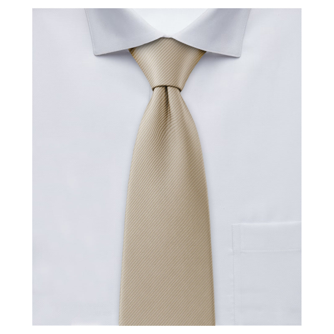 Wedding Silk Blend Solid Slim Tie - Biscotti