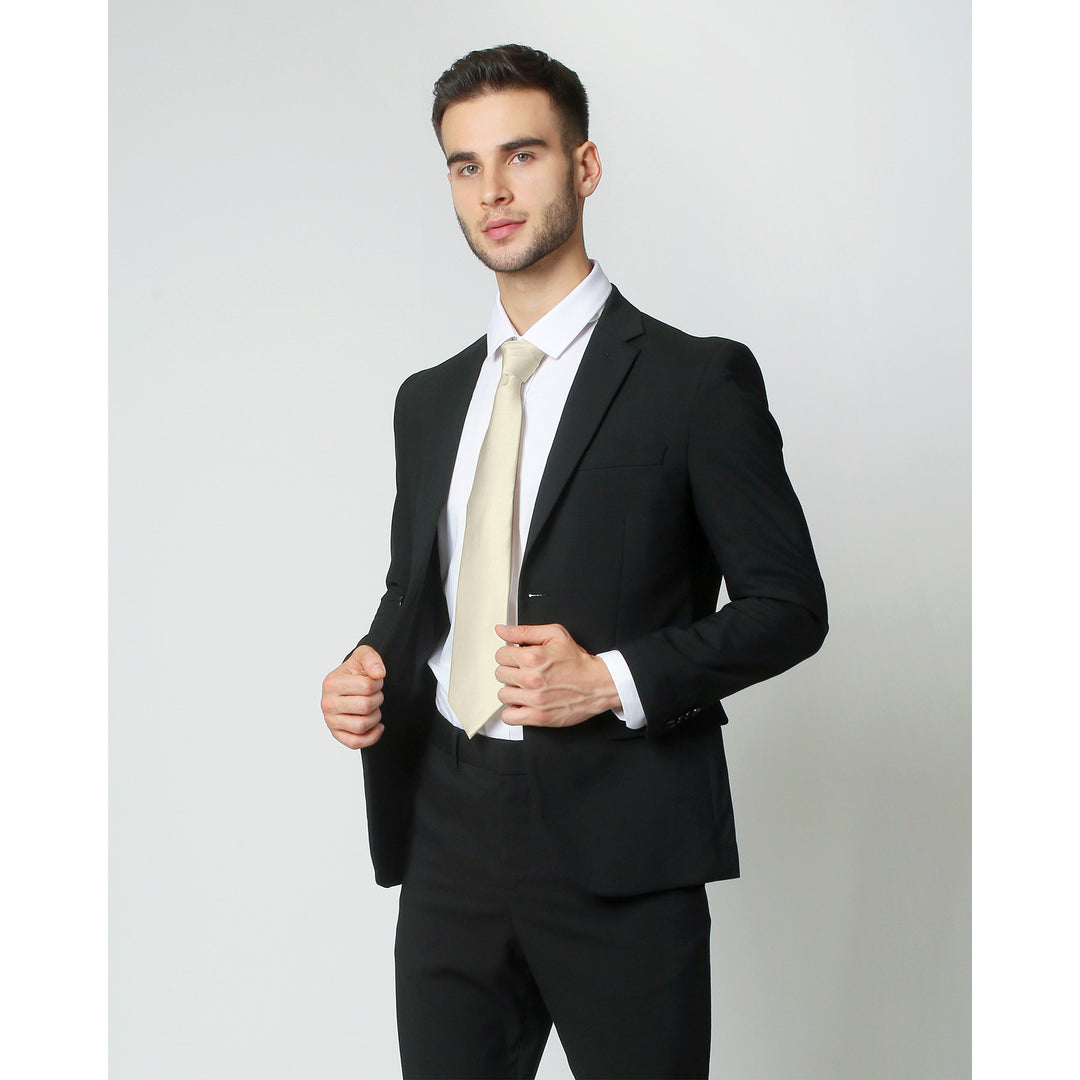 Silk Blend Solid Tie - Mod White